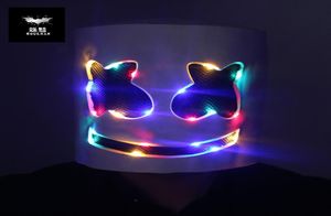 Halloween Party Props Cute DJ LED Shine Marshmello Party Helmet Mask4503541