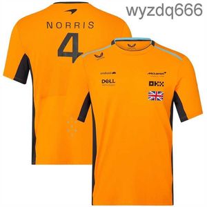 Gsby Formula One Mens Fashion T-shirts F1 Racing Team Mclaren Lando Norris Clothing Oversize t Shirt Short Sleeve Tee Breathable Quick Drying Top 365s