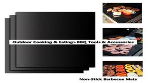 BBQ Grill Mat Durable NonStick Barbecue Mat 4033cm Cooking Sheets Microwave Oven Outdoor BBQ Cooking Tool9328247