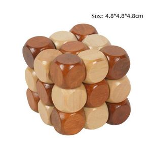 Cubi magici piccoli lubrificial brank iq cerebrale giocattolo educativo per bambini in legno kong ming sblocco giocattoli adulti montessori 3d puzzle game y240518