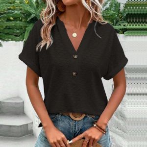 Designer de camisetas femininas da Europa America Amazon Novo mangas curtas para o vestuário de entrega de gotas de algodão puro versátil