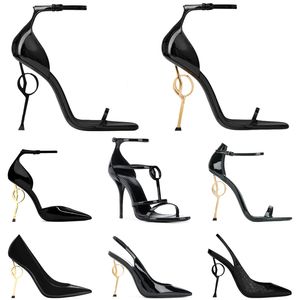 With Box Women Luxury Dress Shoes Designer High Heels Patent Leather Gold Tone Triple Black Nuede Red Womens Lady Heel Fashion Sandals Party Wedding Ladies Sandal