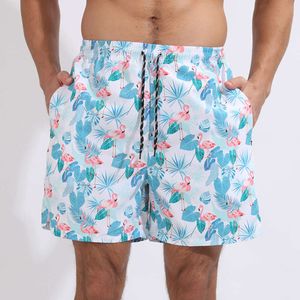 Lu Men Shorts Summer Sport Workout Quick Dr Short Men Beach Short Pluサイズeスイムトランクスイムスイムバススーツメンフローラル