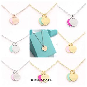 Hot Necklaces Womens Heart S925 Necklace Designer Jewellery Chains Pendant Stainless Steel Charm Anniversary Gift for Women Gold Plated Isms