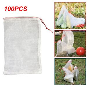 Bolsas de armazenamento 100pcs jardim fruta vegetal cultivar plantas de proteção de praga de praga de pegada uva doce bolsa de malha de maçã