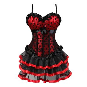 Jupe Victorian enge Korsett Burlesque Bustier und Tutu Rock Rave Kostüm Halloween Kostüm für Frauen 240430