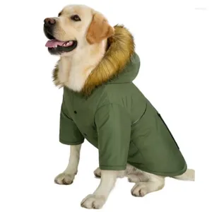 Vestuário para cães roupas de estimação para animais de estimação de inverno de inverno de jaqueta de algodão de pelúcia médio a grande nos dois pés