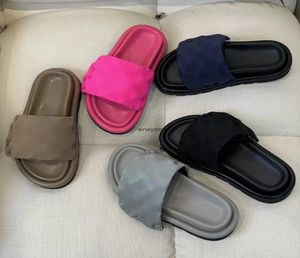 Дизайнеры гладкие сандалии сандалии Sunset Sunset Flat Comfort Bool Pillow Comfort Mules Badder Front Starpers Fashion Syle8020894