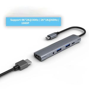 2024 USB C HUB USB 3.0 HUB TIPO C SPLITTER USB USB-C 3.1 Adattatore dock multipla per Mac Book Pro Air IMAC PC Accessori per computer per tipo C Dock Adattatore