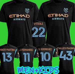 24 25 New York City FC Soccer Trikots Blue NYCF C2024 2025 Fans Spieler Version MLS Football Hemd Kids Kit Home Away Amundsen Thiago S.Riguez Talles Magno Keaton