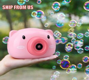 Giant Bubble Cute Cartoon Pig Camera Baby Bubble Machine Outdoor Automatic Maker Gift For Bath Kids Toys Party Stuff FY4092273440