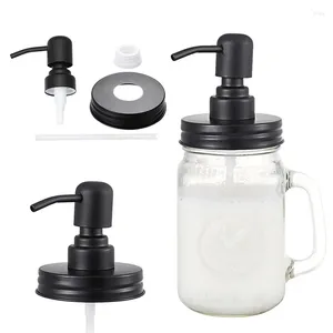 DISPENSADOR DE SAPELO LIQUECO Black Mason Jar tampas de ferrugem 304 Bomba de loção para a cabeça de aço inoxidável não incluído não incluído