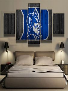 5 Panel Duke Blue Devils Sports Team Modern Home Wall Decor Canvas Picture Art HD Print målning på duk för vardagsrum5313317