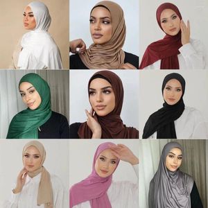 Etniska kläder Merceriserad bomull Muslim Turban Summer Breattable Sun-resistent Hijab Cap Solid Color Soft Baotou Hat Women