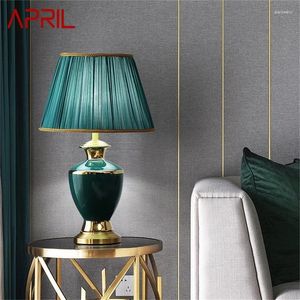 Table Lamps APRIL Ceramic Brass Desk Light Dimmer Home Decoration For Living Room Bedroom Corridor El