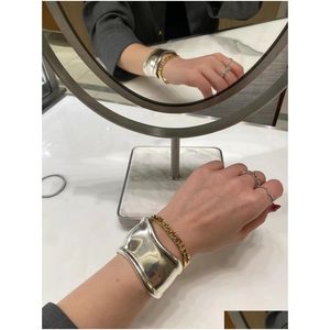 Armreifen 18k Gold plattiert Bangel 20 cm Armbänder für Männer Frauen Armband Ring Set Junge Mädchen Manschette T Liebe Tochter Mutter Paar Modedesign otnqe