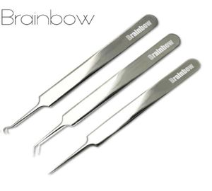 Brainbow 3pcPack Blackhead Tweezers BlackheadBlemish Removers Point Bend Gib Head Comedone Acne Extractor Makeup Tools4565917