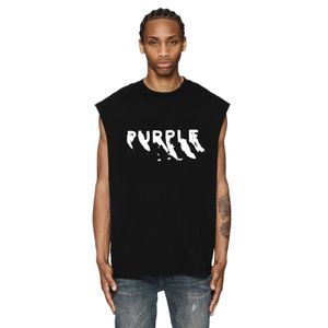 2024 Purple Brand Tank Top New Fashion Tide Designer Tanks Top Mens Tee Homme Tshirts Женщины Lose Designer