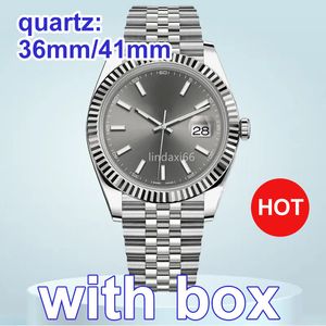 Designer Women Moissanite 8215 Movement męskie zegarki AAA Wysokiej jakości 36 41 mm ze stali nierdzewnej Paspband Sapphire Para Dhgates Watch Box