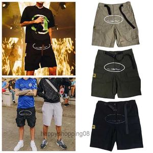 Mens Shorts cortieze Mens Cargo Shorts Summer Cropped Pants Streetwears Clothing Quick Drying Multi Pocket Skateboarding Demon Printed Sweatpants 6AHO