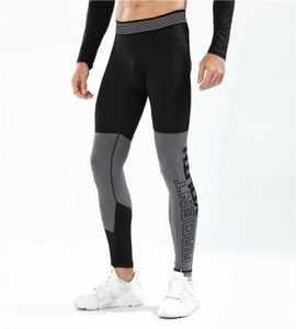 Poruszanie spodni rajstopów mężczyzn sportowe legginsy fitness Sportswear długie spodnie na siłownię spodnie treningowe chude legginsy hombre9195074