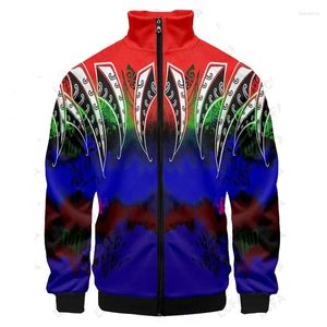 Giacche da uomo Polinesie Polinesia Totem Maschio Giacca da baseball inverno Baseball Ostrewear 3D Printe Vintage Coat Vendere prodotti abbigliamento