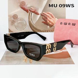 Mumu solglasögon italiensk lyx SMU09W rektangel samma stilglasögon högkvalitativ sommar UV400 solglasögon för män och kvinnor med låda