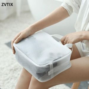 Storage Bags Transparent Make Up Shelf White Water Proof Bag With Zipper Vacuum For Clothes Clothing Shampoo Travel Organizer