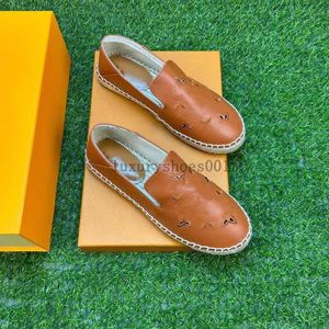 Klassisk kvinnors styrbord fiskare klänningskor designer denim blå läder casual loafers Summer Walk Comfort Canvas Flats Slip On Straw Sole 35-45 5.17 02