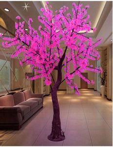 LED Cherry Blossom Tree Wedding Garden Holiday Light square Decor Outdoor Indoor led tree lights waterproof H2m pink9322018