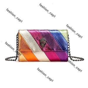 Fashion London Kurt Geiger Rainbow Designer Bag Luxury Tote Crossbody Chain Cool Girl Sacoche Pink Clutch Bags Genuine Leather Womens Mens Stripes Shoulder Hand 994