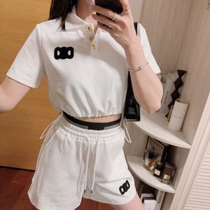 Women CE Tracksuit Woman Summer T shirts Short-sleeved Shorts Casual Suit Girls Outdoor Luxury Sports Wear POLO T-shirt SML