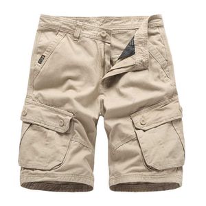 Hot Salking Summer masculino calças cortadas de macacão solto shorts de carga de cargo esportes de esporte ao ar livre shorts sólidos casuais