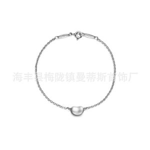 Brand de designer clássico TFF 925 Silver Plated Bean Bracelet com Dotff e Celebridade da Internet Mesmo Estilo Estilo Instagram Simples Handicraft Handicraft