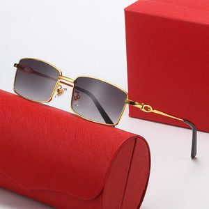 Designer Cardi Classic CT 2023 Nya fulla solglasögon för män Business Small Frame Women kan utrustas med myopiaglas med logotyp och låda