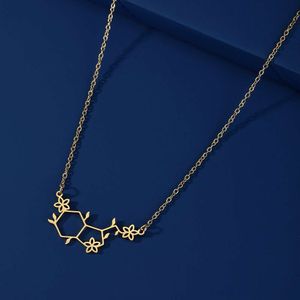 Collane molecole dopamina collana chimica floreale donna serotonina struttura formula regali di laurea di laurea