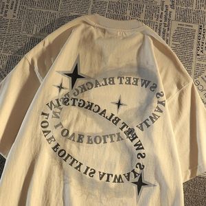 남성 Tshirts 여름 짧은 슬리브 T 셔츠 남자와 여자 패션 악마 시리즈 레트로 서라운드 레터 프린트 넓은 디자인 반 소매