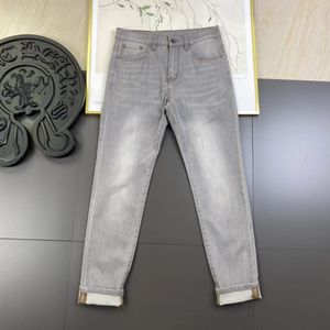 Модные мужские джинсы дизайнер L Люкс антикварные мотоциклетные джинсы повседневные рабочие костюмы Мужские брюки с прямыми ногами с серой прямой