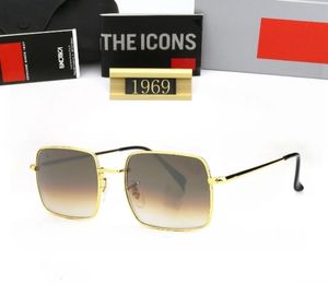 Men Sunglasses Classic Retro ray Sunglasses Luxury Designer Eyewear Metal Frame Designers Sun Glasses Woman ML 1969 with box cool light