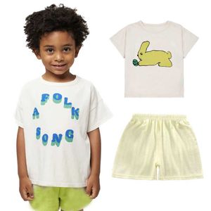 衣類セットベビー服セット2024夏の新生児ベビーショートリーブトップTシャツとショートパンツ幼児の男の子と女の子の服J240518