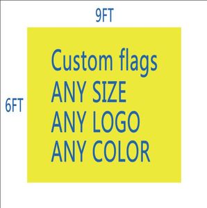 DHL Frshpping Football Team Club Flag Custom Mast 6x9 Ft Digital Print 100D Polyester Pongee Custom Flag7890841
