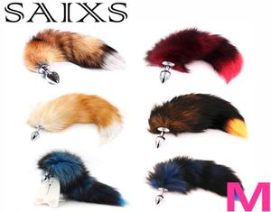 Fox Tails Anal Plug Metal Anal Sex Toys Butt plug Sex Games Role play Cosplay Toys M plug Drop 5408955