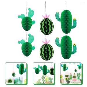 Decorazione per feste da 6 pezzi ornamenti di cactus ornamenti per nido d'ape per centroconfungo di centratavola per le decorazioni per matrimoni decorazioni per decorazioni desktop