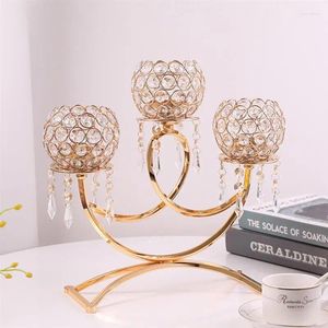 Kerzenhalter Vintage Votive Tea Light Halter Candlestick 3-Arms Candelabra Hochzeit Dekoration Party Tisch Mittelstücke Stand stehen