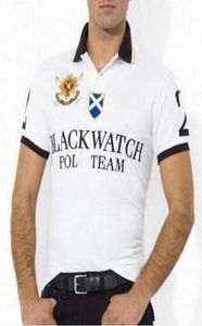 2020 Ny modepolo skjorta Men Black Watch Classic Tees Casual Polo Team Short Sleeve Cotton Big Pony Brodery Tshirts 3105517