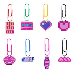 PENDANts Pink Battery Cartoon Paper Clips Cine Segnalibri da segnalibri Office Forniture per gli studenti Funny School Supply Student State Otizy Otizy