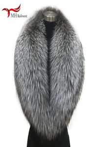 Winter Feminino 100 Silver Fox Sur Collar Leatra Full Red Fox Shawl Shawl Real Plow Coat Cashet Chenation Collar Felf Women 209140583
