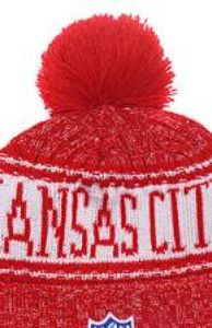 2019 UNISEX Autumn Winter Hat Sport dzianin kapelusz niestandardowy dzianinowa czapka boczna zimna pogoda kapelusz ciepły Kansas City Beanie KC Skull CA6159031