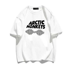 Camisetas masculinas Monkeys Arctic Criatividade camiseta Mulheres masculino Casual Casual Y2K Branca camiseta de juba