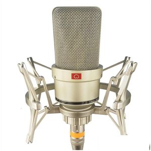 Microfones All Metal Professional Condenser Microphone Studio för datorspelinspelning Singing Podcast Sound Card 230518 Drop Dhhaq